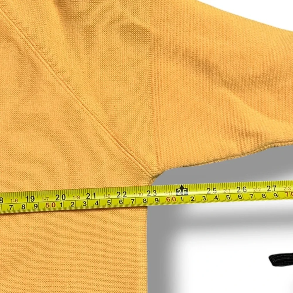 Vintage Bogner Yellow Wool Blend Sweater Embroidered Mock Neck Ski Men's M Ski